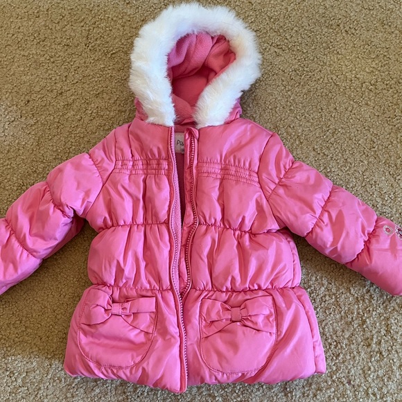 Pistachio Pink girls Puffer Coat, size 2T - Picture 1 of 3